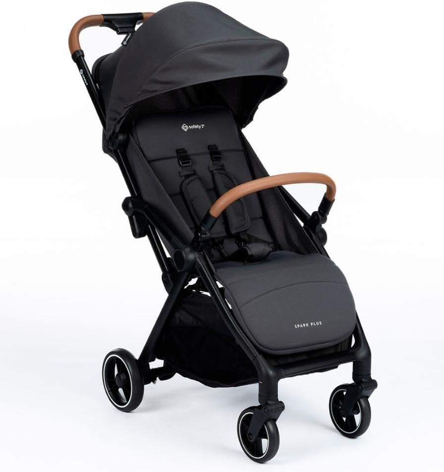 Carrinho de Bebê Spark Plus da Safety 1st — preto com detalhes caramelo